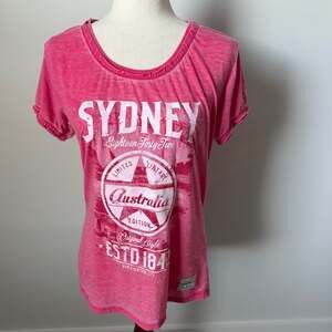 Irish Connexxion Sydney Australia Graphic T-Shirt Pink Size XL 16